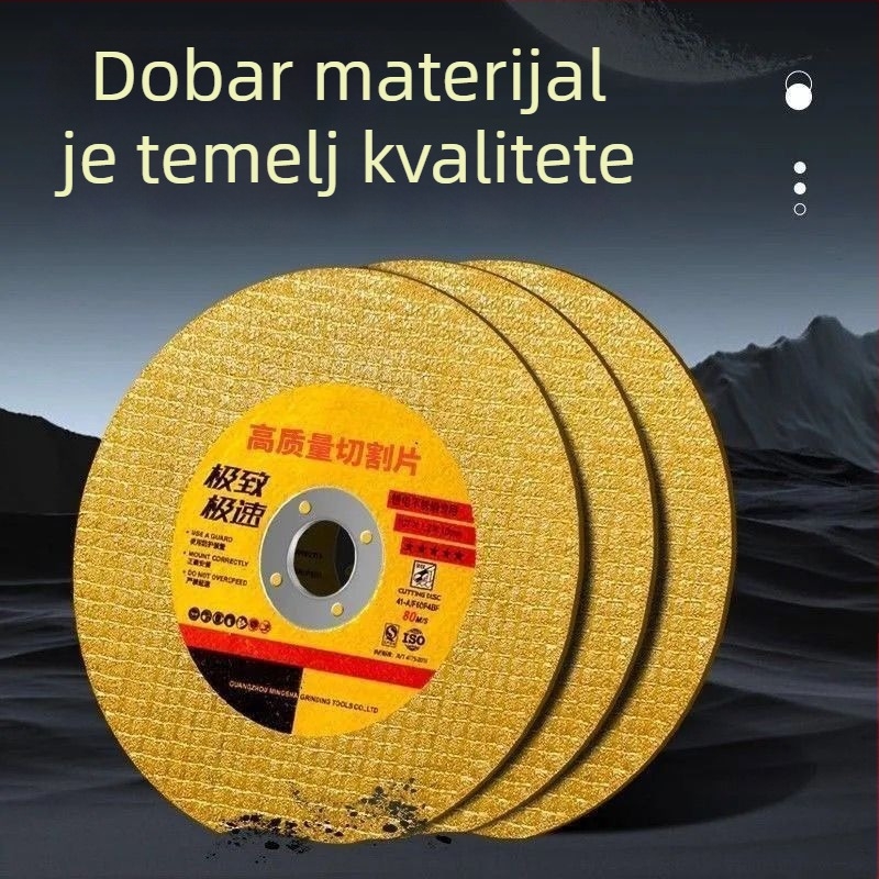 107 mm disk za rezanje, 100 mm disk za brušenje za metal — ultra-tanki disk s mrežom dvostrukom mrežom, polirajući disk