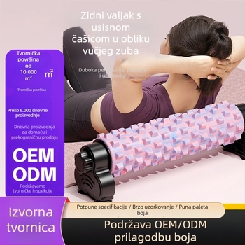 Stalak za foam roller i joga štap za opuštanje mišića potkoljenice i masažu meridijana, valjak za zatezanje i toniziranje nogu