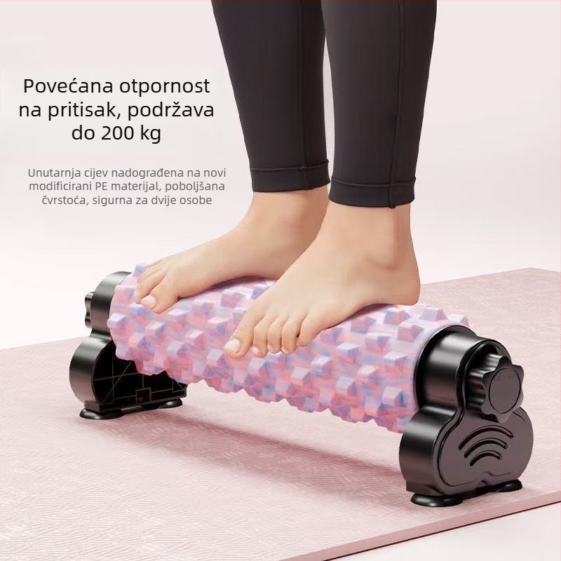 Stalak za foam roller i joga štap za opuštanje mišića potkoljenice i masažu meridijana, valjak za zatezanje i toniziranje nogu