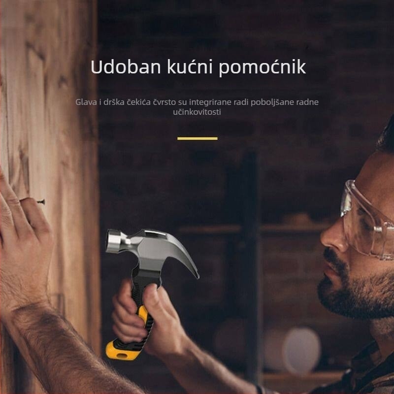 DIY mini čekić s kandžom – čekić za drvoslje, tijelo od karbonske čelika, sve-u-jednom izdvajanje noktiju, mali kućni čekić