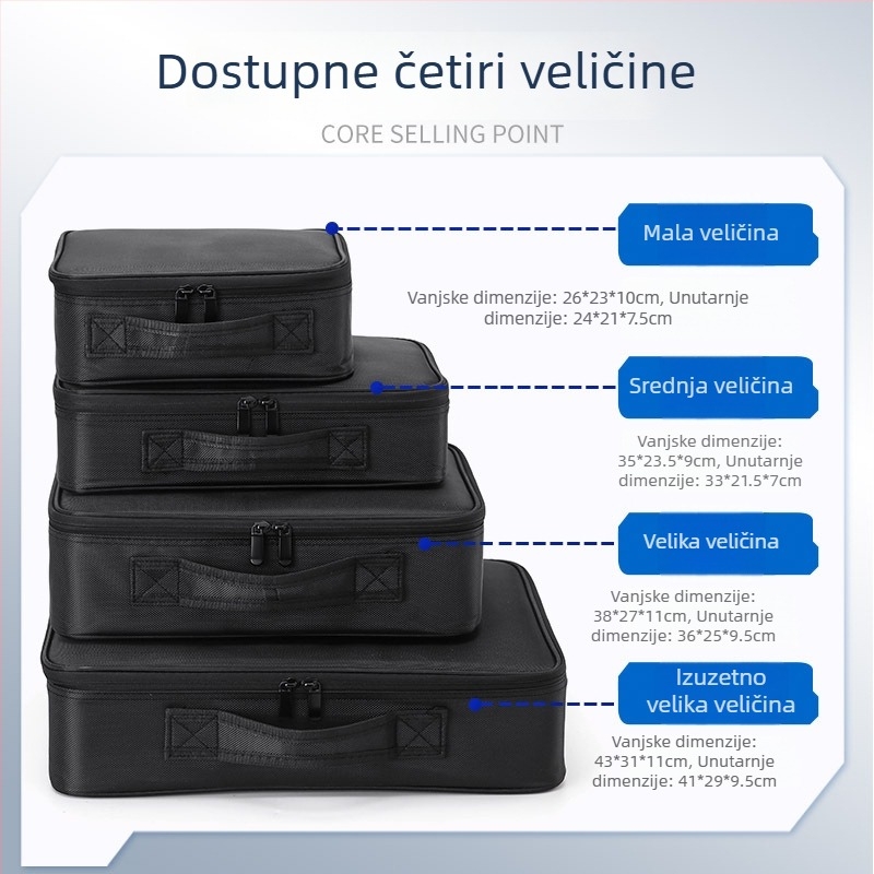 Zaštitna torba za opremu i instrumente, torba za alate, skladišna torba za fotografske uređaje s 360° povećanom zaštitom od udaraca, izdržljiva torba za objektive