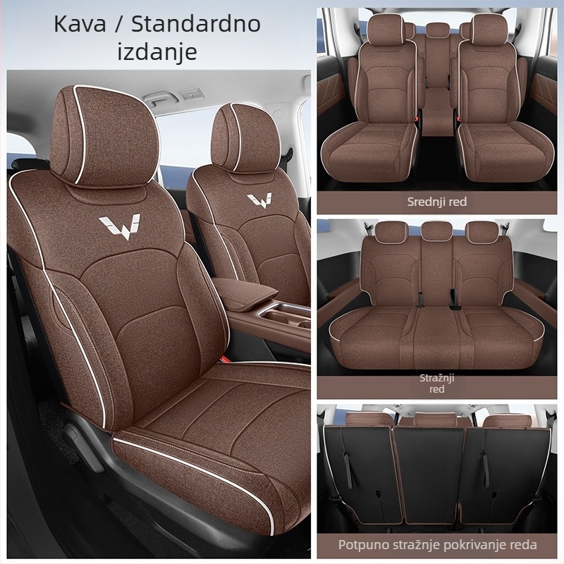 730/560 set navlaka za sjedala automobila – model-specifičan, za vozila s 5 ili 7 sjedala, potpuno pokrivanje, prozračna tkanina