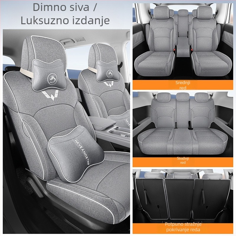 730/560 set navlaka za sjedala automobila – model-specifičan, za vozila s 5 ili 7 sjedala, potpuno pokrivanje, prozračna tkanina