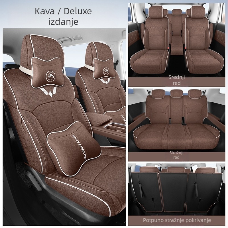 730/560 set navlaka za sjedala automobila – model-specifičan, za vozila s 5 ili 7 sjedala, potpuno pokrivanje, prozračna tkanina