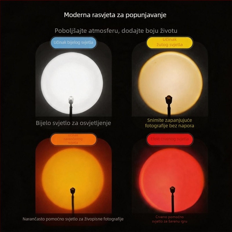Svjetlo za fotografiju od aluminijske legure s više izvora svjetla, ručno dopunsko osvjetljenje, noćni portreti, uključuje stativ