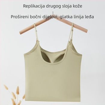 Yumei 130 Strappy camisole s ugrađenim košaricama i oblikovanim leđima, unutarnja odjeća, jednobojni tube top