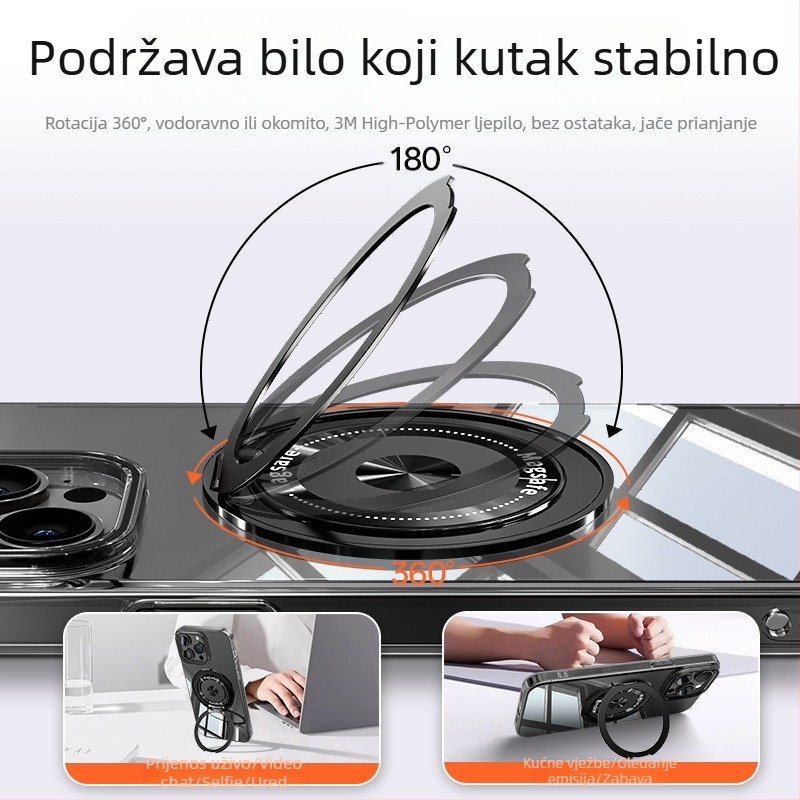 Nova ultra-tanka držač prstena za mobitel s 360° rotacijom magnetski sklop i višestrukom funkcijom, pogodan za muškarce i žene