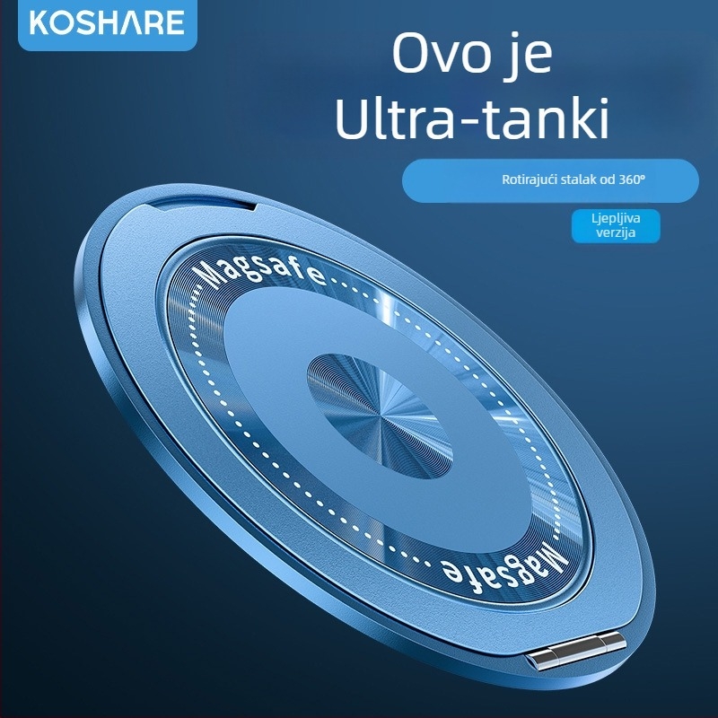 Nova ultra-tanka držač prstena za mobitel s 360° rotacijom magnetski sklop i višestrukom funkcijom, pogodan za muškarce i žene