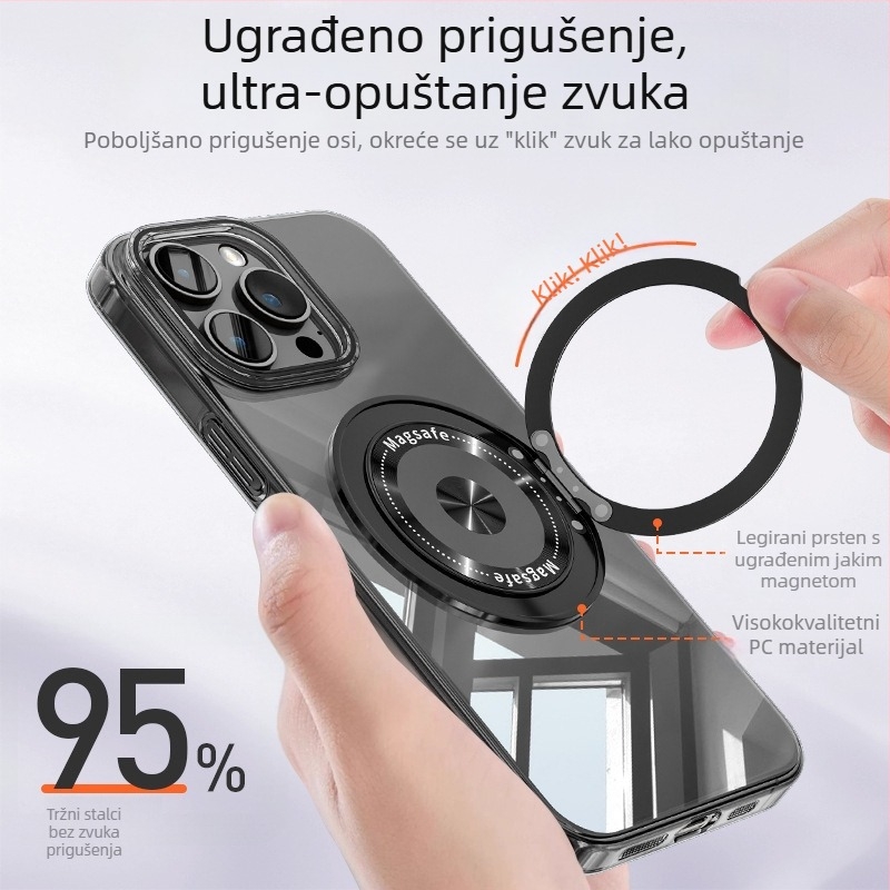 Nova ultra-tanka držač prstena za mobitel s 360° rotacijom magnetski sklop i višestrukom funkcijom, pogodan za muškarce i žene