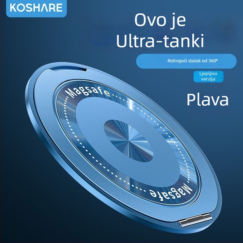 Nova ultra-tanka držač prstena za mobitel s 360° rotacijom magnetski sklop i višestrukom funkcijom, pogodan za muškarce i žene