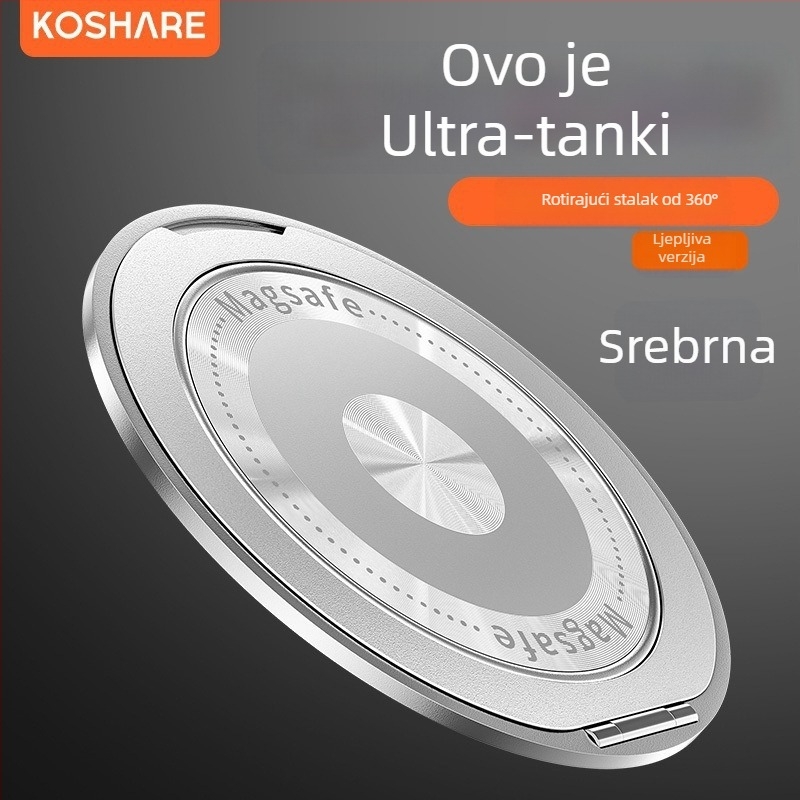 Nova ultra-tanka držač prstena za mobitel s 360° rotacijom magnetski sklop i višestrukom funkcijom, pogodan za muškarce i žene