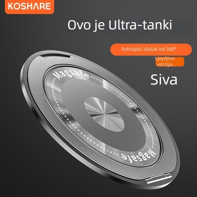 Nova ultra-tanka držač prstena za mobitel s 360° rotacijom magnetski sklop i višestrukom funkcijom, pogodan za muškarce i žene