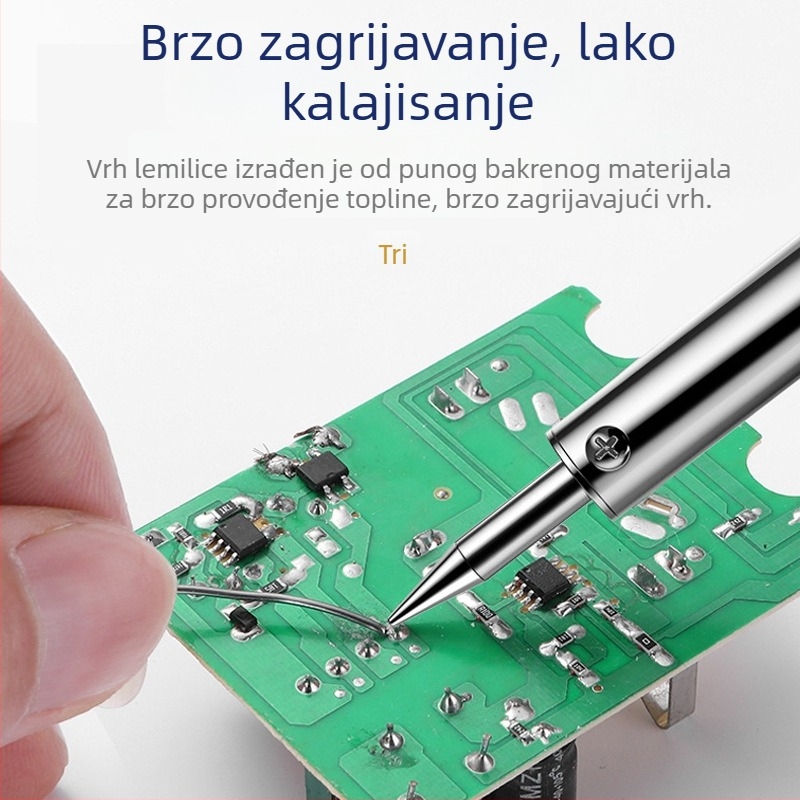Huanghua 660 električna lemilica, dugotrajna bezolovna, industrijske klase alat za zavarivanje s vanjskim zagrijavajućim vrhom