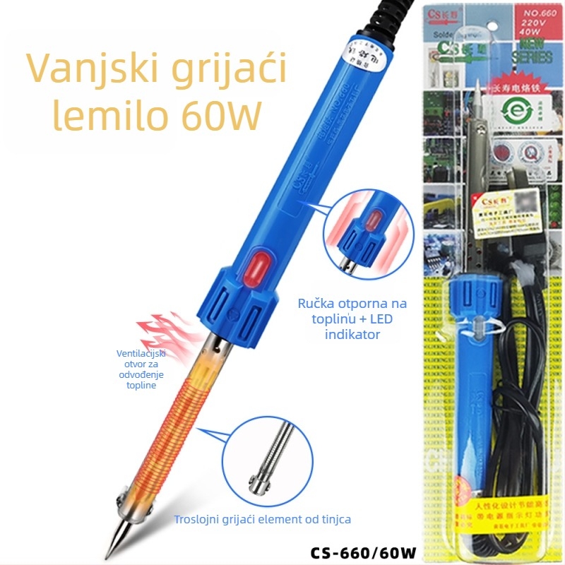 Huanghua 660 električna lemilica, dugotrajna bezolovna, industrijske klase alat za zavarivanje s vanjskim zagrijavajućim vrhom