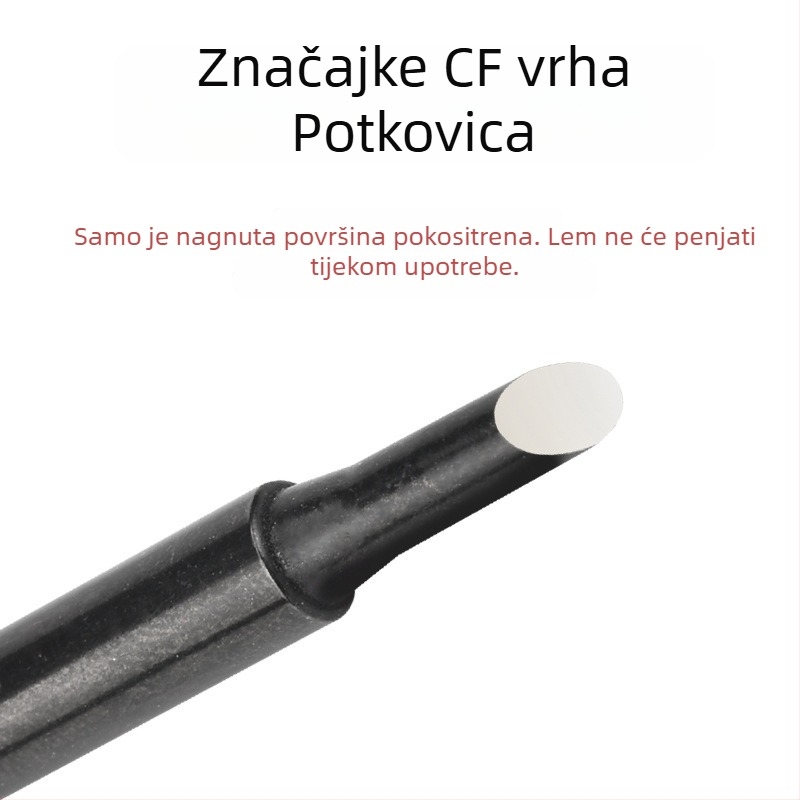 936 Lemilna vrh, potkovastog oblika, CF serija, 42 mm, 60 W, 200–480°C, bez olova, bakrena elektroplatirana legura