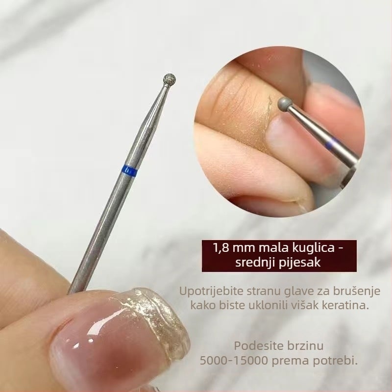 Ruski stil predobrada glava za brušenje za alate za manikuru – set dijamantnih glava