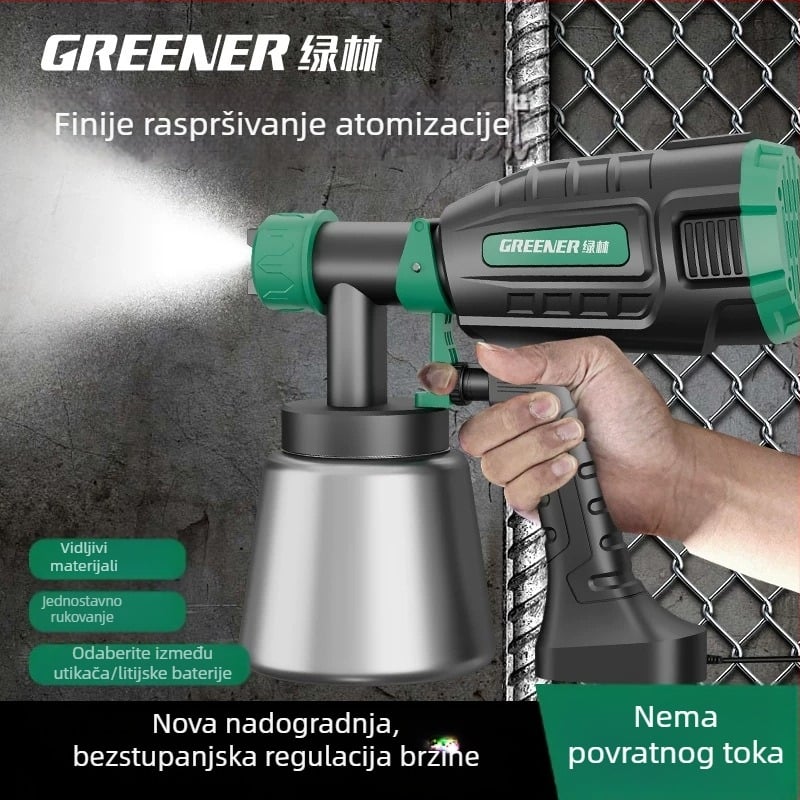 Green Forest električni sprej za boje — sve-u-jednom sustav za boje od pravog kamena i latexa, kompaktno za automobil