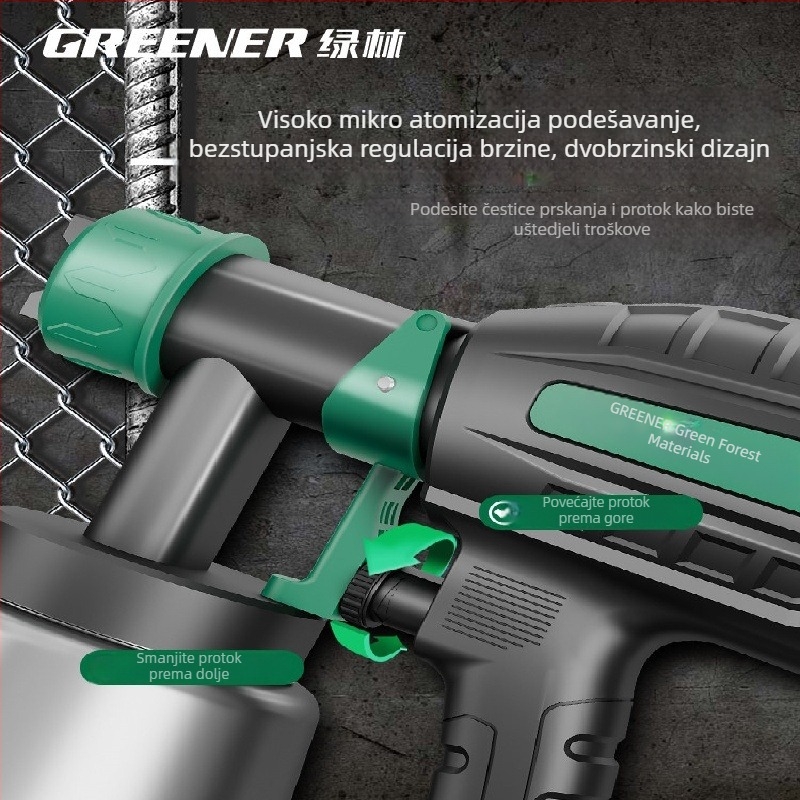 Green Forest električni sprej za boje — sve-u-jednom sustav za boje od pravog kamena i latexa, kompaktno za automobil