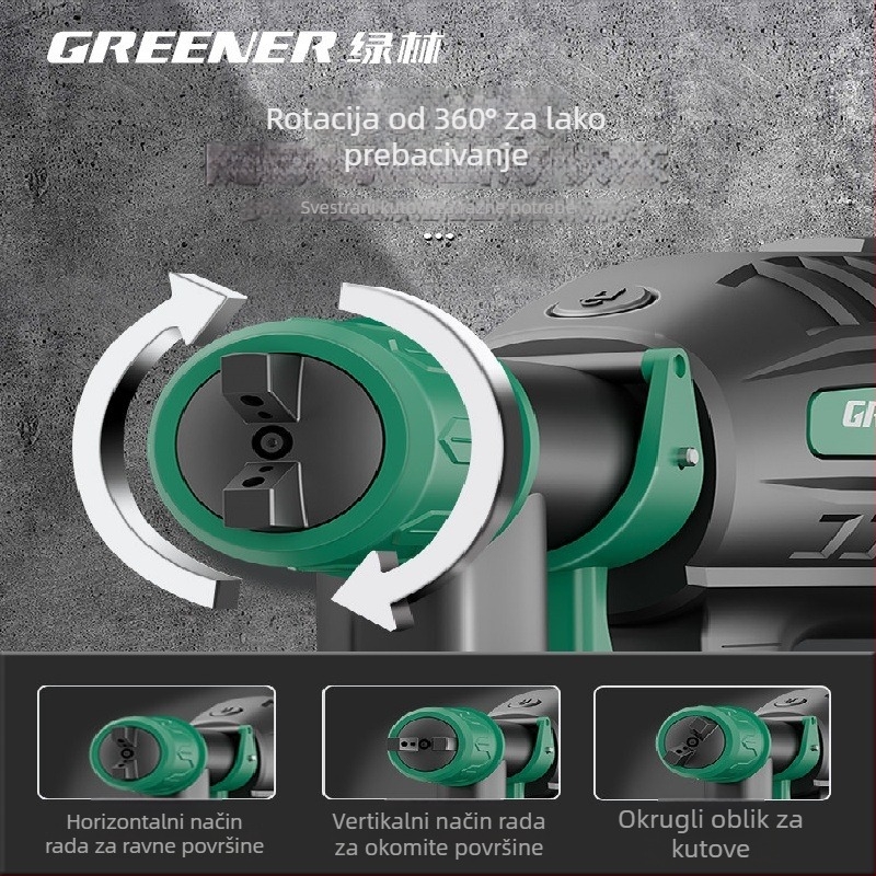 Green Forest električni sprej za boje — sve-u-jednom sustav za boje od pravog kamena i latexa, kompaktno za automobil