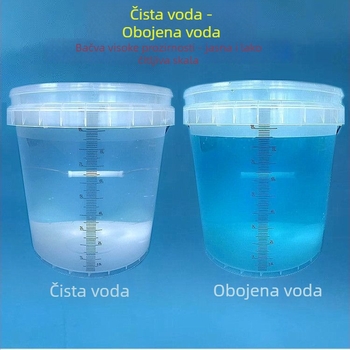 Visoko precizna mjerna kanta s velikim kapacitetom i skalom, plastična mjerna posuda s poklopcem za miješanje otopina za dezinfekciju, 20 L