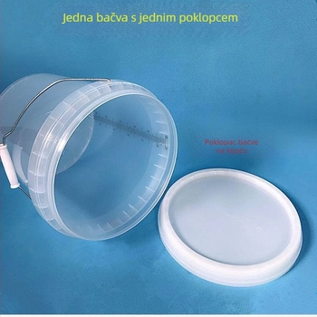 Visoko precizna mjerna kanta s velikim kapacitetom i skalom, plastična mjerna posuda s poklopcem za miješanje otopina za dezinfekciju, 20 L