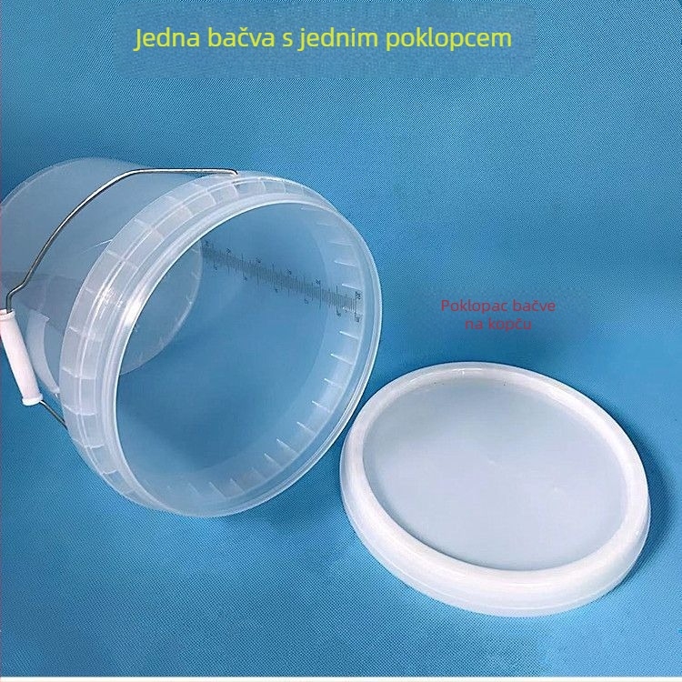 Visoko precizna mjerna kanta s velikim kapacitetom i skalom, plastična mjerna posuda s poklopcem za miješanje otopina za dezinfekciju, 20 L