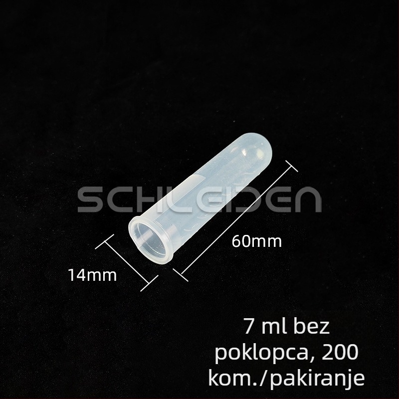 Centrifugijske cijevi bez poklopca, 1,5–10 ml, s konusnim ili zaobljenim dnom.