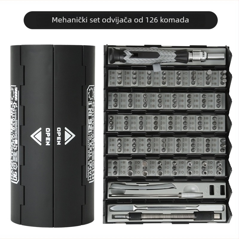Youfu novi 126-djelni set odvijača u bambusnom obliku magnetski