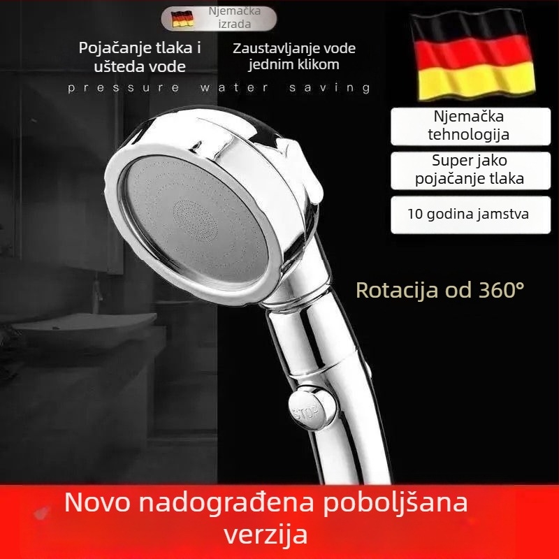 Set tuša s kišnim tušem pod pritiskom, tuš glavom jedne glave, slavina kupaonica, bojler, grijač kupaonice