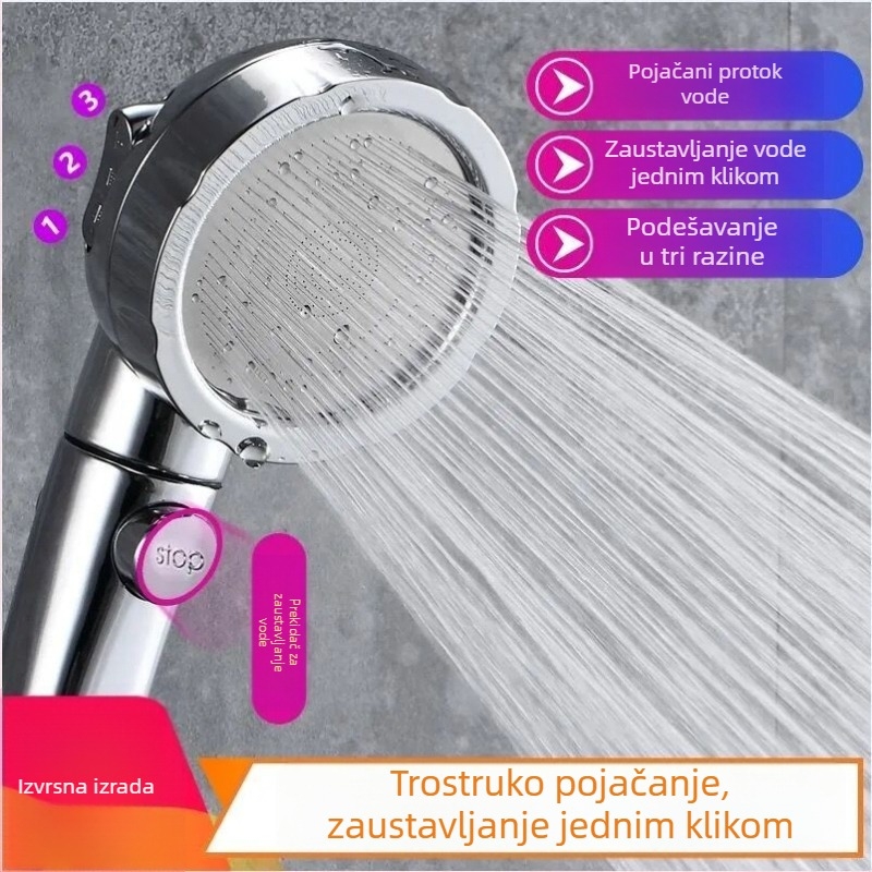 Set tuša s kišnim tušem pod pritiskom, tuš glavom jedne glave, slavina kupaonica, bojler, grijač kupaonice