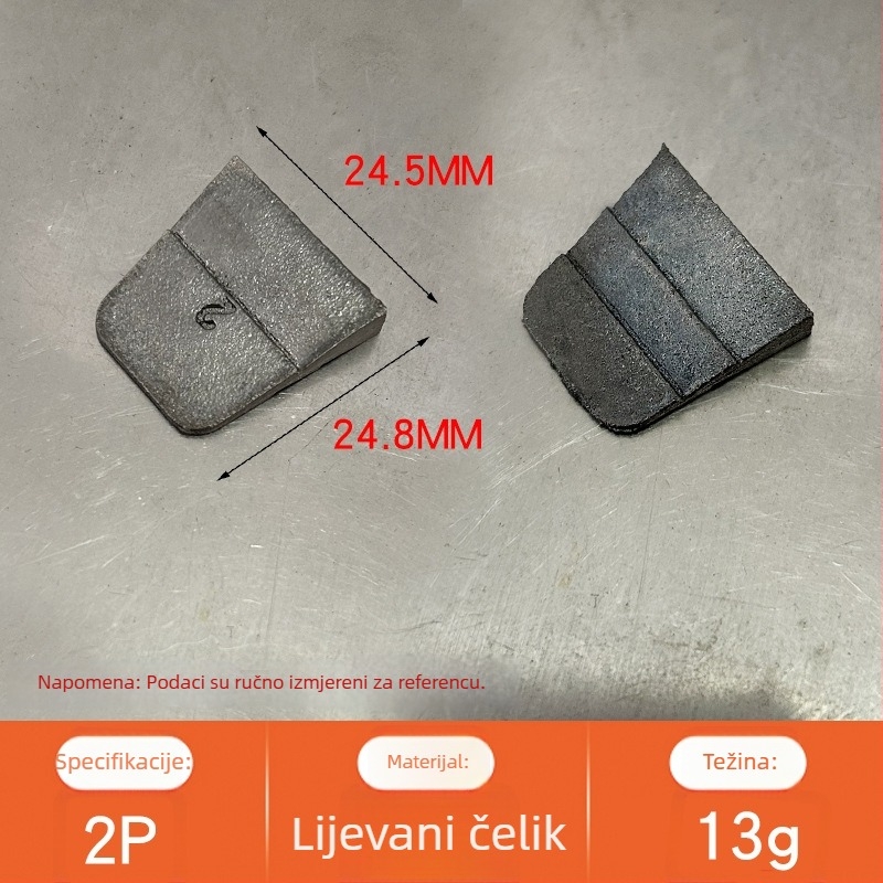 Set željeznih klinova za učvršćivanje sjekira i čekića