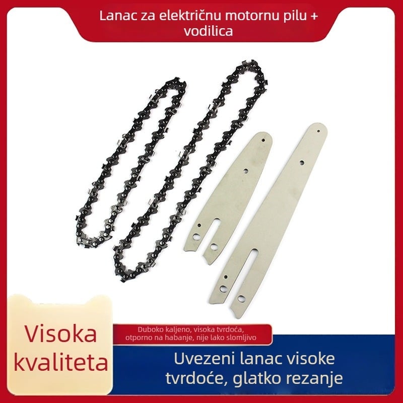 Komplet lančane trake za bežičnu električnu pilu s uljem za lanac, vodilicom lančane i dodatnim za šine od 4\" i 6\" za modifikaciju kutne pile