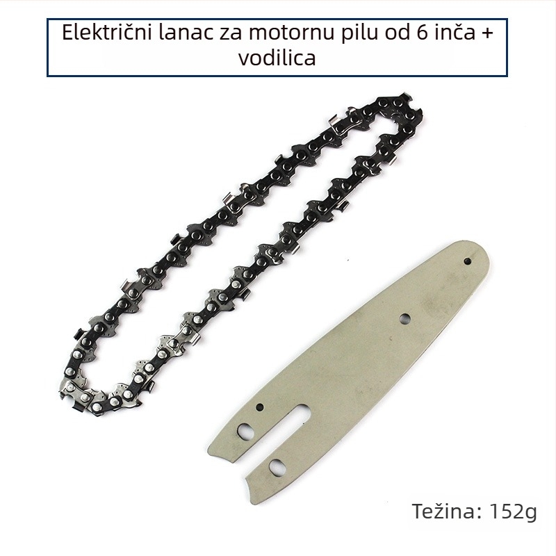 Komplet lančane trake za bežičnu električnu pilu s uljem za lanac, vodilicom lančane i dodatnim za šine od 4\" i 6\" za modifikaciju kutne pile