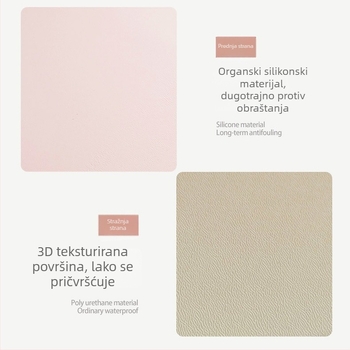 Podloga za stol i miš od silikona, vodootporna i otporna na toplinu, lako se briše, jednobojna