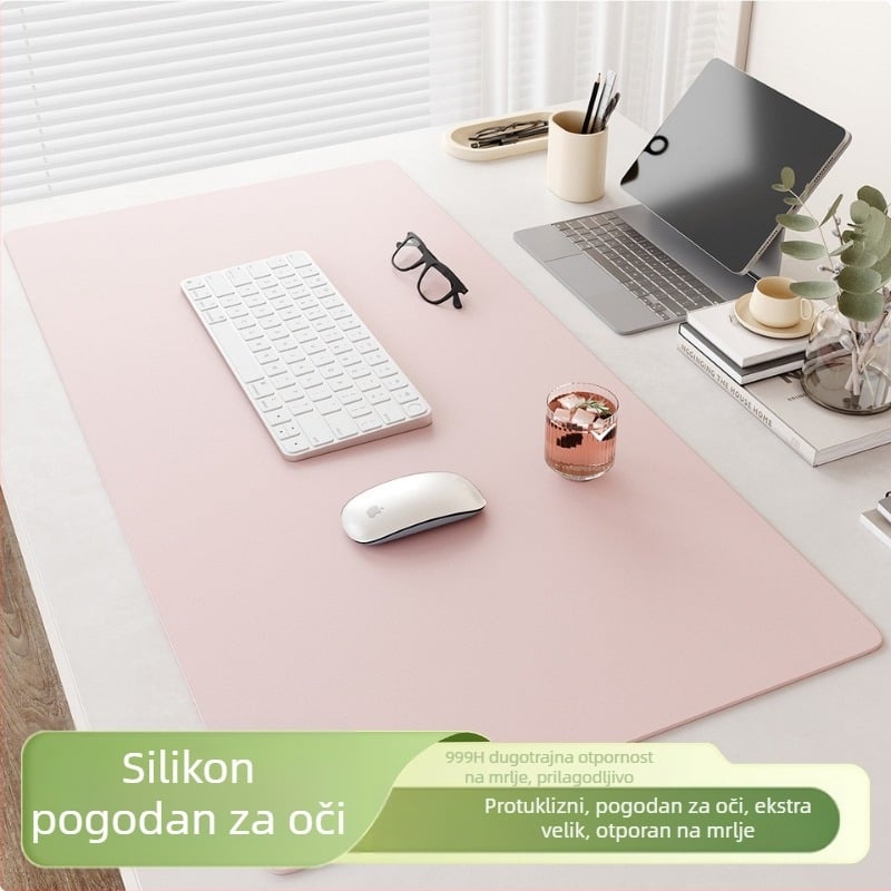 Podloga za stol i miš od silikona, vodootporna i otporna na toplinu, lako se briše, jednobojna