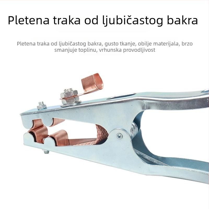 Zemljna kliješta za zavarivački stroj, izdržljiva i visoke kvalitete, namijenjena zavarivačkim uređajima, s debelim držkom