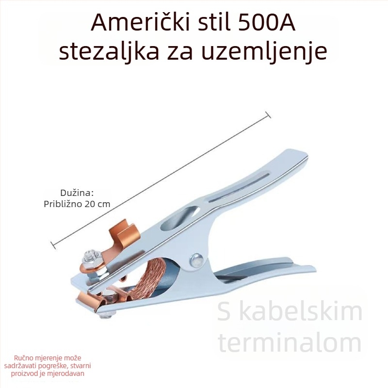 Zemljna kliješta za zavarivački stroj, izdržljiva i visoke kvalitete, namijenjena zavarivačkim uređajima, s debelim držkom