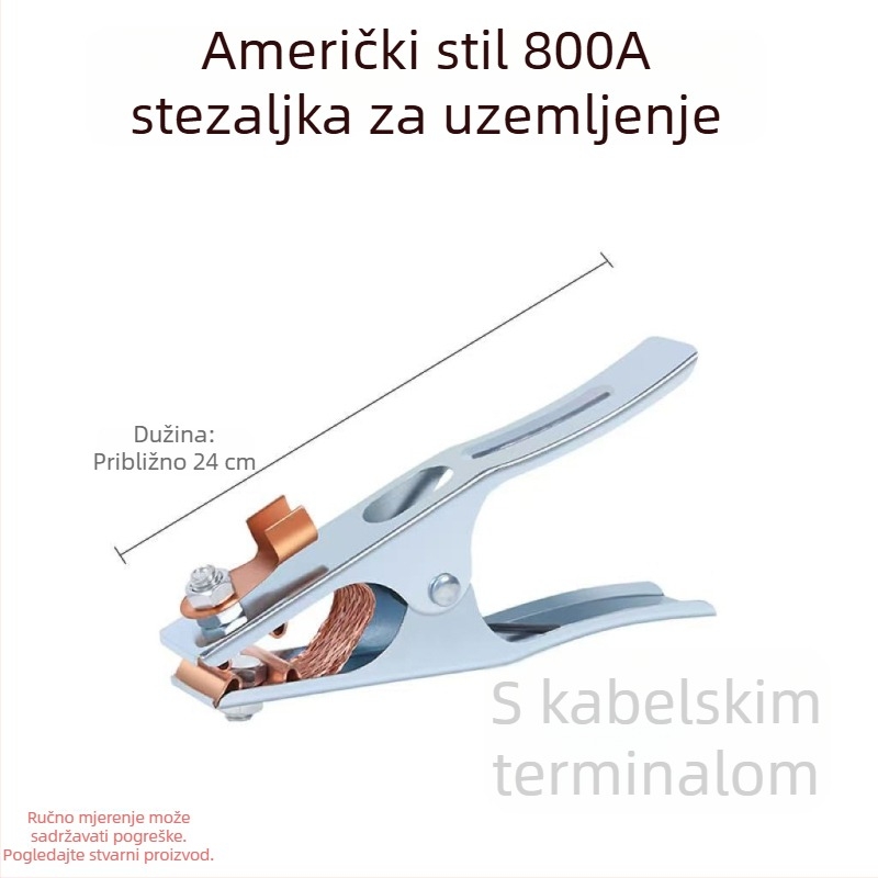 Zemljna kliješta za zavarivački stroj, izdržljiva i visoke kvalitete, namijenjena zavarivačkim uređajima, s debelim držkom