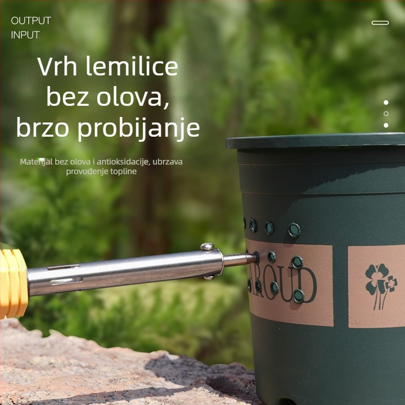 Alat za bušenje rupa u loncima s električnom lemilicom i pištolom za topljeno ljepilo, plastična ručka, ručni kućni alat