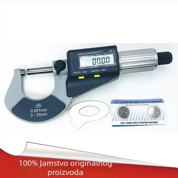 Elektronički digitalni vanjski mikrometar, raspon mjerenja 0–25–50–75–100 mm, visoka preciznost mjerenja vanjskog promjera