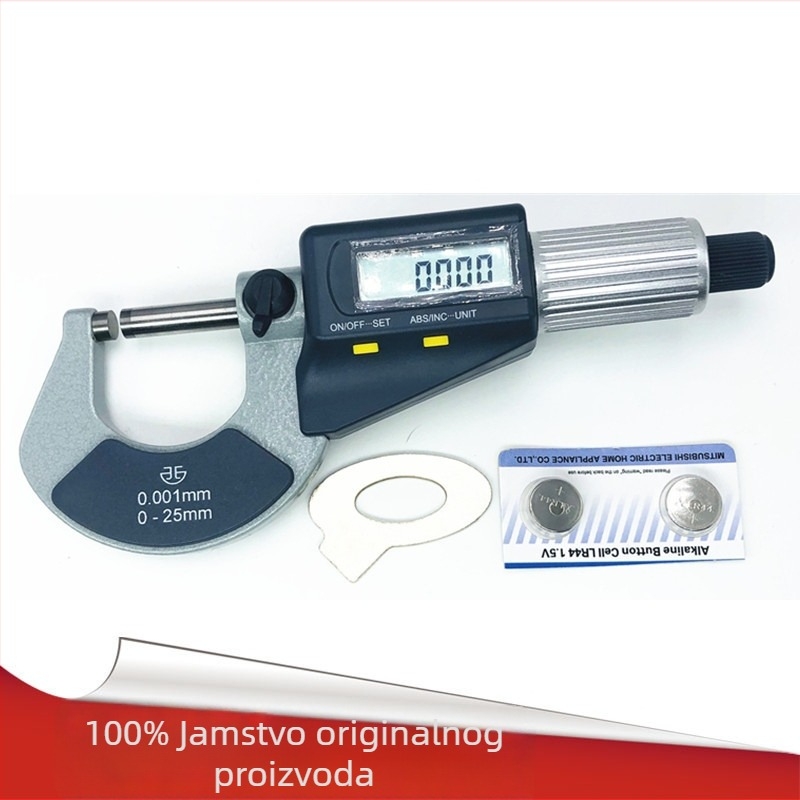 Elektronički digitalni vanjski mikrometar, raspon mjerenja 0–25–50–75–100 mm, visoka preciznost mjerenja vanjskog promjera