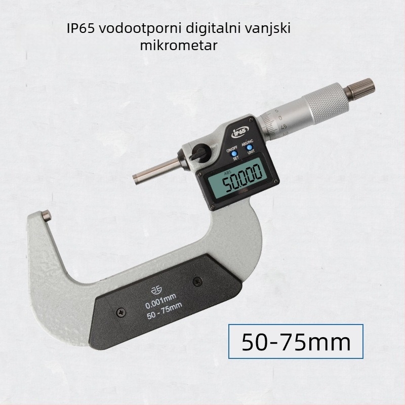 Elektronički digitalni vanjski mikrometar, raspon mjerenja 0–25–50–75–100 mm, visoka preciznost mjerenja vanjskog promjera