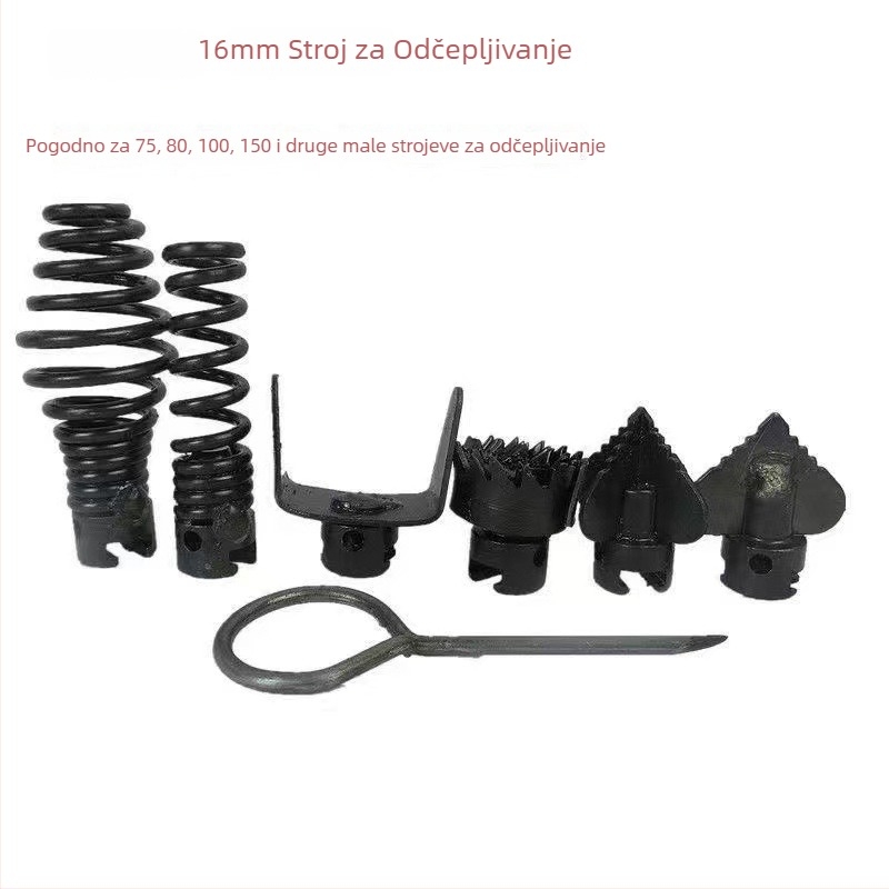 7-dijeli set galvaniziranih otpornih na hrđu glava za otpušavanje cijevi, 16 mm, pribor za bušilicu