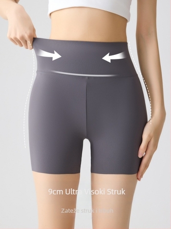 Ženski leggings s visokim strukom, laganih za ljeto, 3/4 duljine, mogu se nositi i kao vanjska odjeća, kontrola trbuha i podizanje stražnjice, shorts za diskreciju
