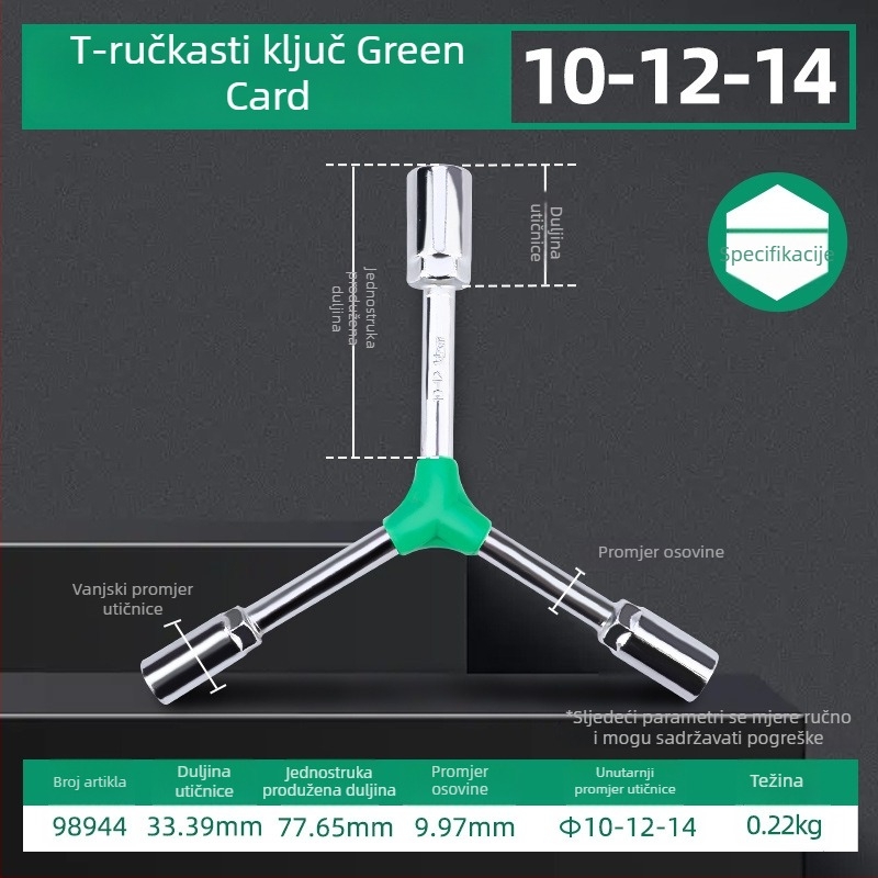 Topson Produženi Y-oblik vanjski šesterokutni ključ za auto popravke, ručni, višenamjenski, štedi napor, trokraki ključ