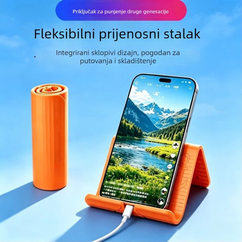 Fleksibilan sklopivi silikonski držač za telefon, univerzalni držač za tablete i laptope, transformabilan za putovanja i kućnu upotrebu