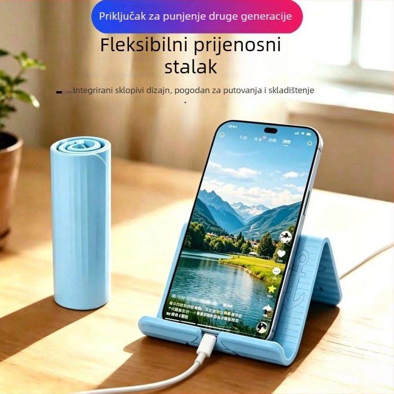 Fleksibilan sklopivi silikonski držač za telefon, univerzalni držač za tablete i laptope, transformabilan za putovanja i kućnu upotrebu