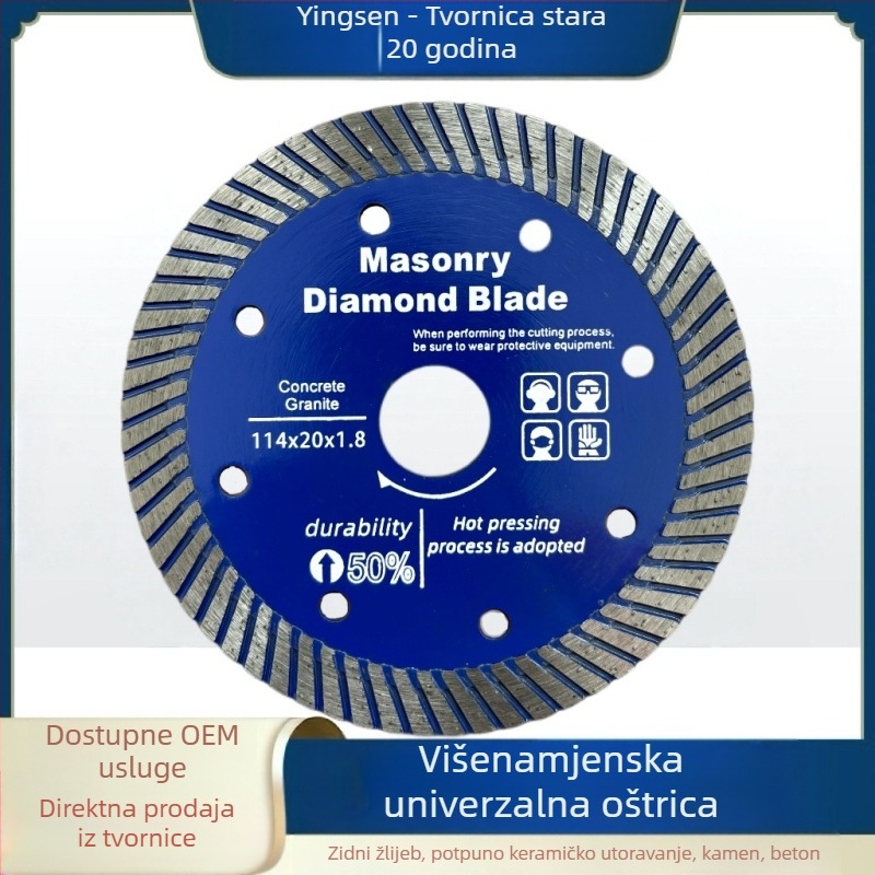Disk za rezanje pločica 105/114, potpuno keramika, disk za žlijebanje kamena, disk za rezanje betona