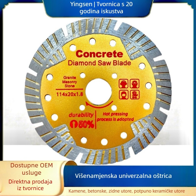Disk za rezanje pločica 105/114, potpuno keramika, disk za žlijebanje kamena, disk za rezanje betona