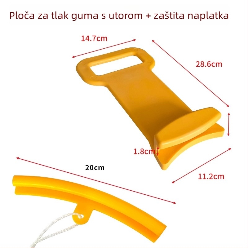 Polikarbonatna ploča za pritisak gume – alat za instalaciju za gume niskog profila, 1 kom.